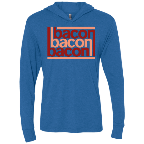T-Shirts Vintage Royal / X-Small Bacon-Bacon-Bacon Triblend Long Sleeve Hoodie Tee