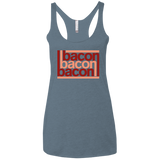 T-Shirts Indigo / X-Small Bacon-Bacon-Bacon Women's Triblend Racerback Tank