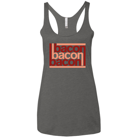 T-Shirts Premium Heather / X-Small Bacon-Bacon-Bacon Women's Triblend Racerback Tank