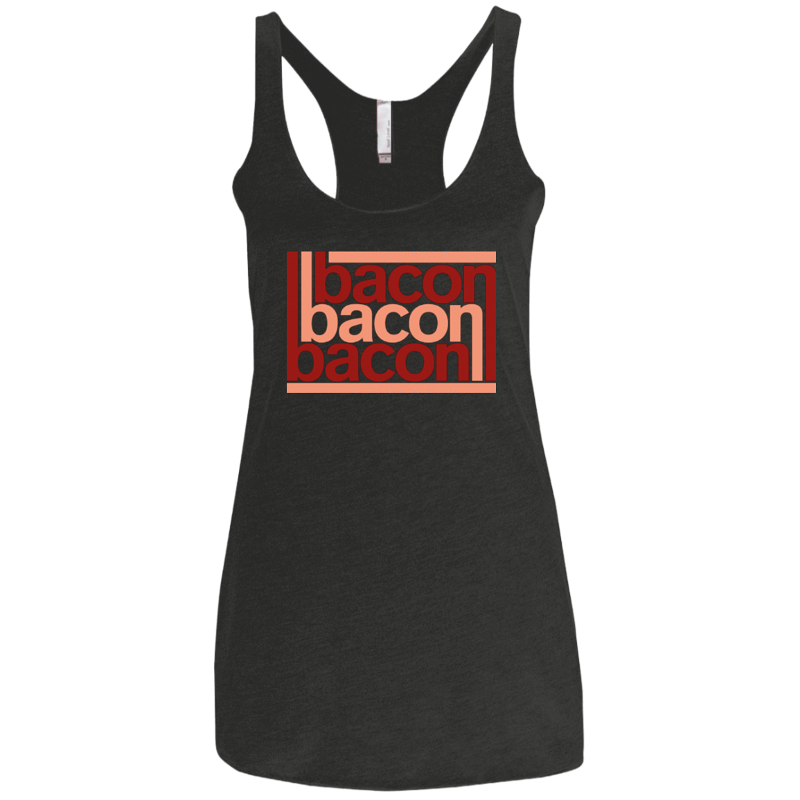 T-Shirts Vintage Black / X-Small Bacon-Bacon-Bacon Women's Triblend Racerback Tank