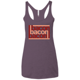 T-Shirts Vintage Purple / X-Small Bacon-Bacon-Bacon Women's Triblend Racerback Tank