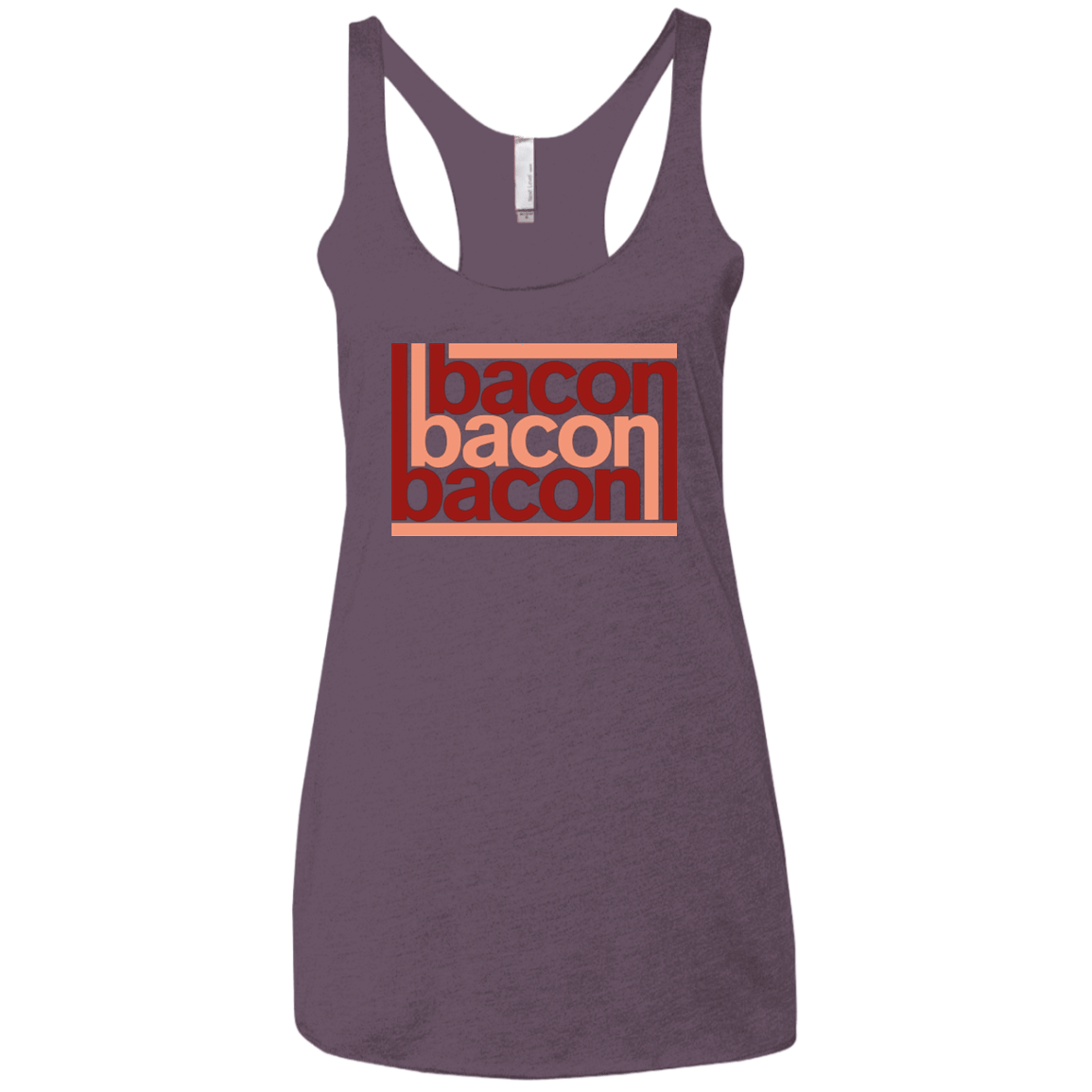 T-Shirts Vintage Purple / X-Small Bacon-Bacon-Bacon Women's Triblend Racerback Tank