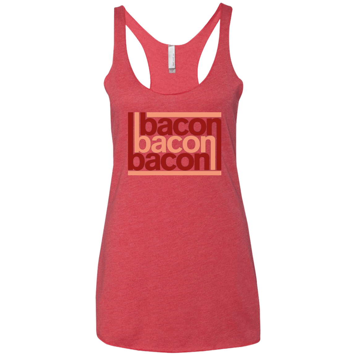 T-Shirts Vintage Red / X-Small Bacon-Bacon-Bacon Women's Triblend Racerback Tank