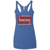 T-Shirts Vintage Royal / X-Small Bacon-Bacon-Bacon Women's Triblend Racerback Tank