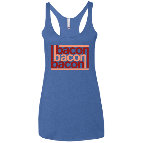 T-Shirts Vintage Royal / X-Small Bacon-Bacon-Bacon Women's Triblend Racerback Tank