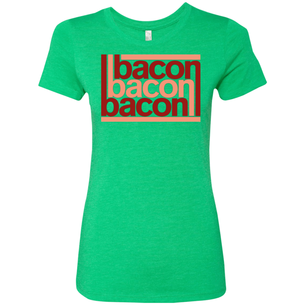 T-Shirts Envy / Small Bacon-Bacon-Bacon Women's Triblend T-Shirt