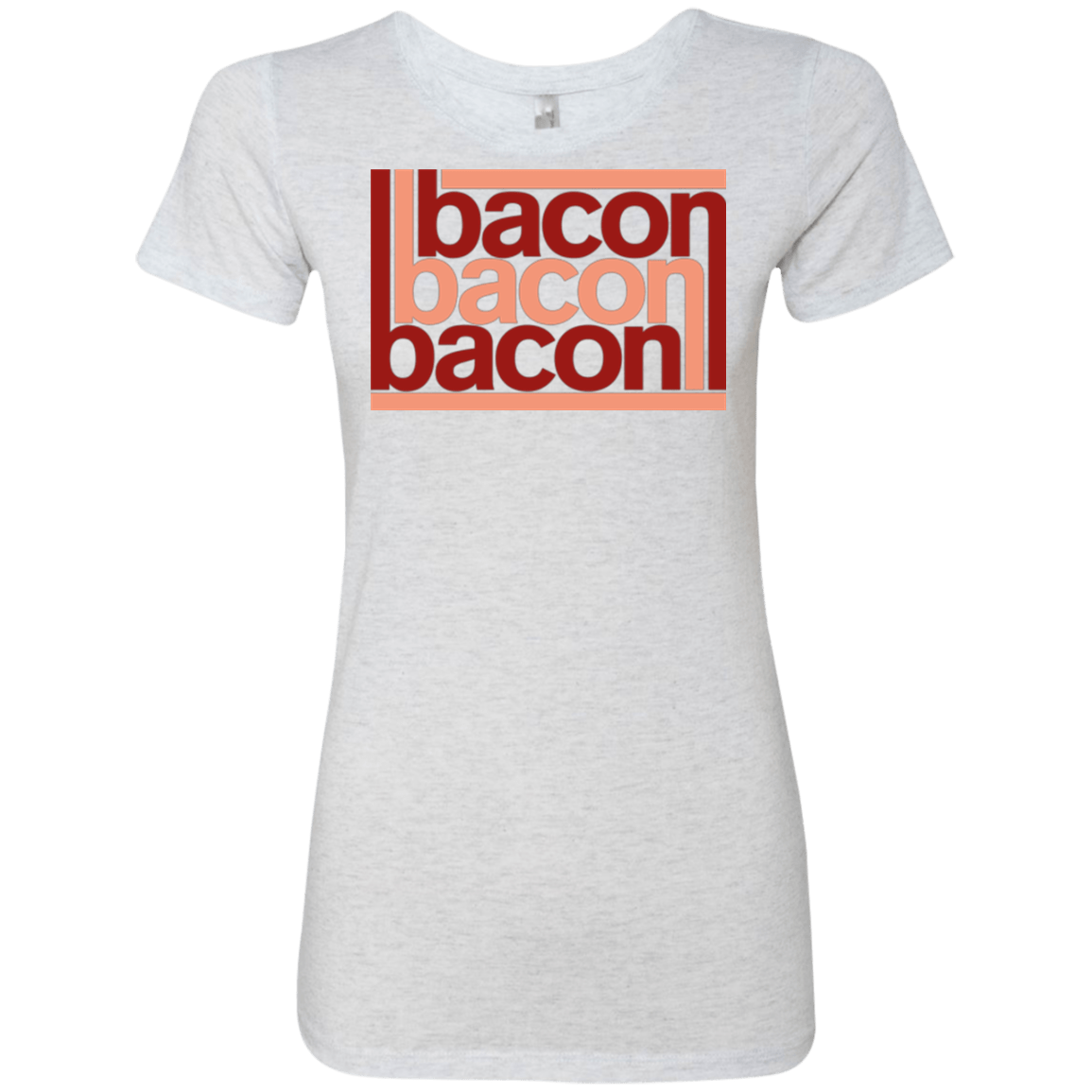 T-Shirts Heather White / Small Bacon-Bacon-Bacon Women's Triblend T-Shirt