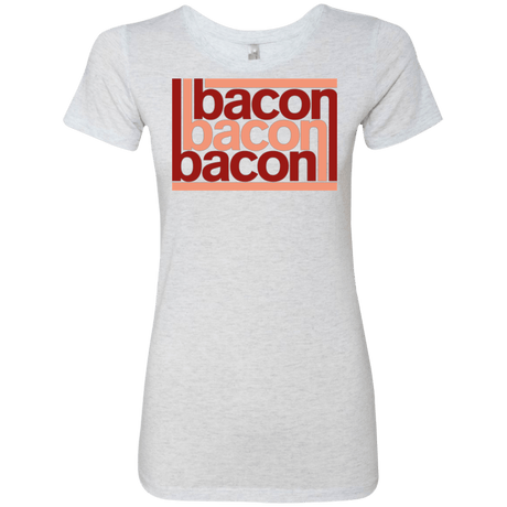 T-Shirts Heather White / Small Bacon-Bacon-Bacon Women's Triblend T-Shirt