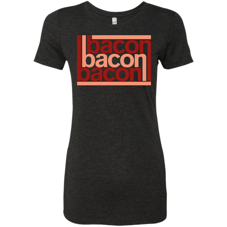 T-Shirts Vintage Black / Small Bacon-Bacon-Bacon Women's Triblend T-Shirt