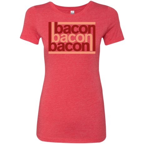 T-Shirts Vintage Red / Small Bacon-Bacon-Bacon Women's Triblend T-Shirt