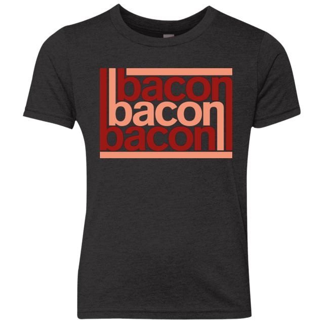 T-Shirts Vintage Black / YXS Bacon-Bacon-Bacon Youth Triblend T-Shirt