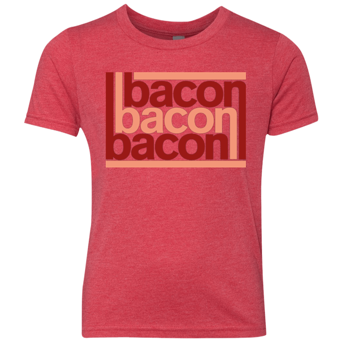 T-Shirts Vintage Red / YXS Bacon-Bacon-Bacon Youth Triblend T-Shirt
