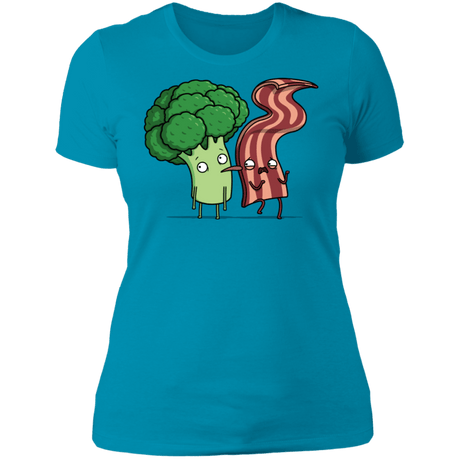 T-Shirts Turquoise / S Bacon Lick Women's Premium T-Shirt