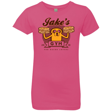 T-Shirts Hot Pink / YXS Bacon lovers gym Girls Premium T-Shirt