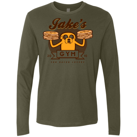 T-Shirts Military Green / Small Bacon lovers gym Men's Premium Long Sleeve