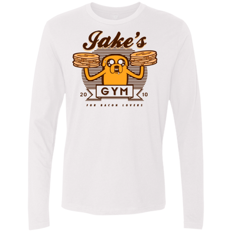 T-Shirts White / Small Bacon lovers gym Men's Premium Long Sleeve