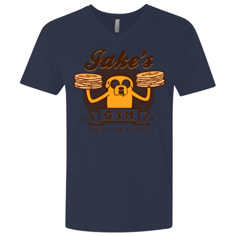 T-Shirts Midnight Navy / X-Small Bacon lovers gym Men's Premium V-Neck