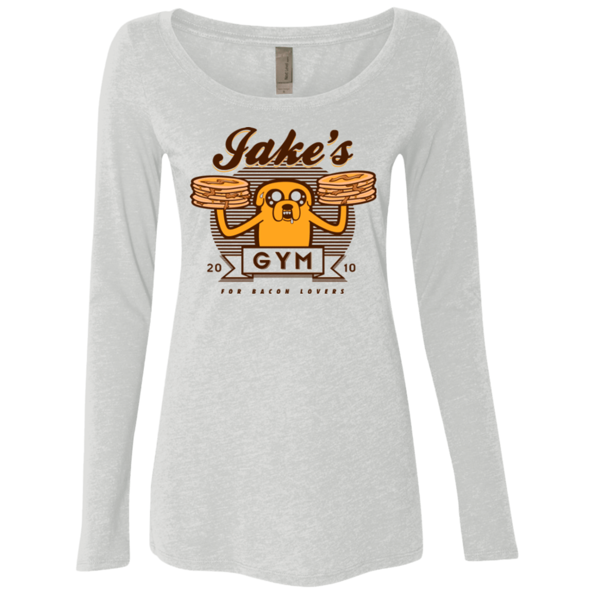 T-Shirts Heather White / Small Bacon lovers gym Women's Triblend Long Sleeve Shirt