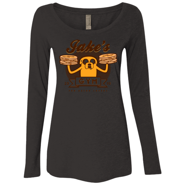T-Shirts Vintage Black / Small Bacon lovers gym Women's Triblend Long Sleeve Shirt