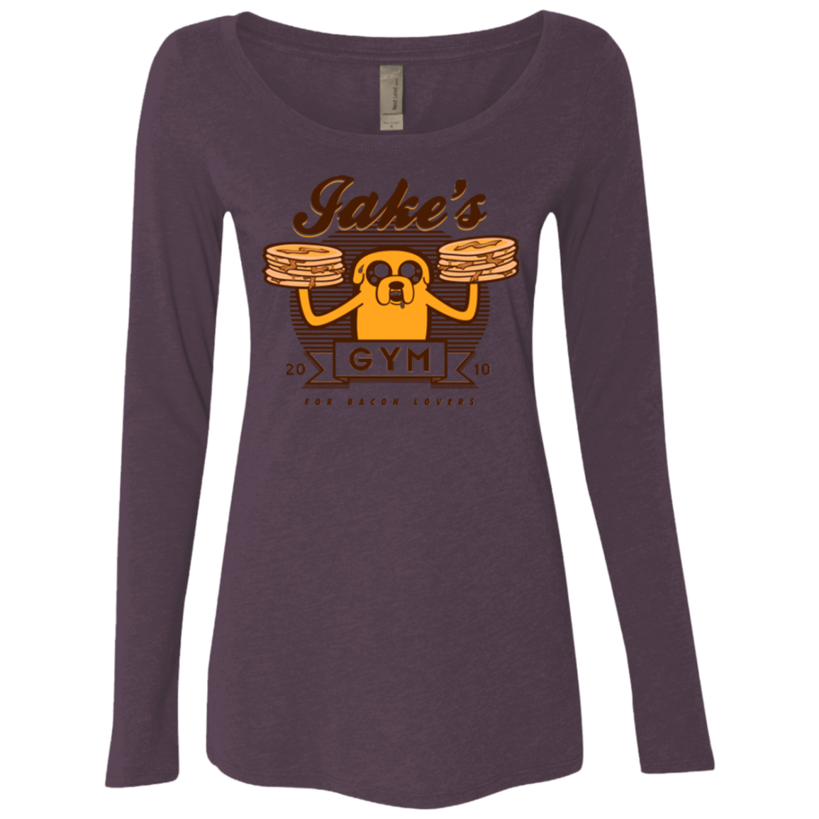 T-Shirts Vintage Purple / Small Bacon lovers gym Women's Triblend Long Sleeve Shirt