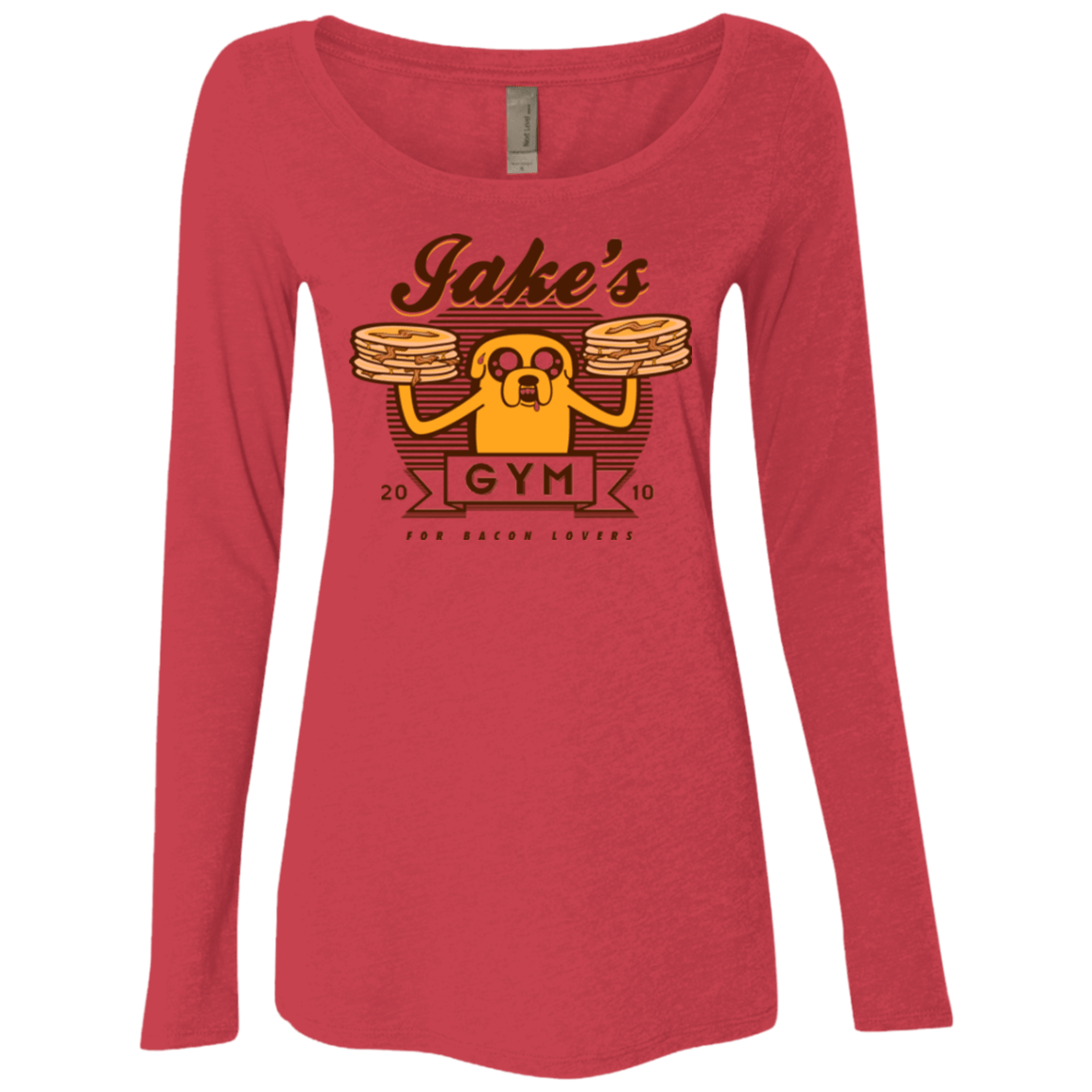 T-Shirts Vintage Red / Small Bacon lovers gym Women's Triblend Long Sleeve Shirt