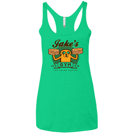 T-Shirts Envy / X-Small Bacon lovers gym Women's Triblend Racerback Tank