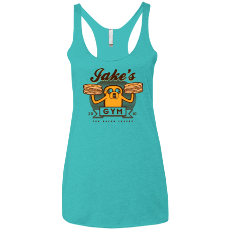 T-Shirts Tahiti Blue / X-Small Bacon lovers gym Women's Triblend Racerback Tank