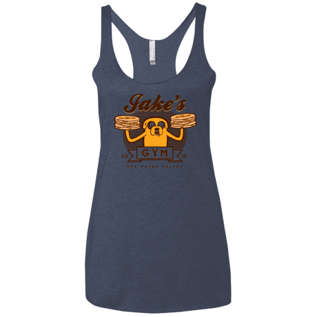 T-Shirts Vintage Navy / X-Small Bacon lovers gym Women's Triblend Racerback Tank