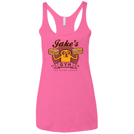 T-Shirts Vintage Pink / X-Small Bacon lovers gym Women's Triblend Racerback Tank