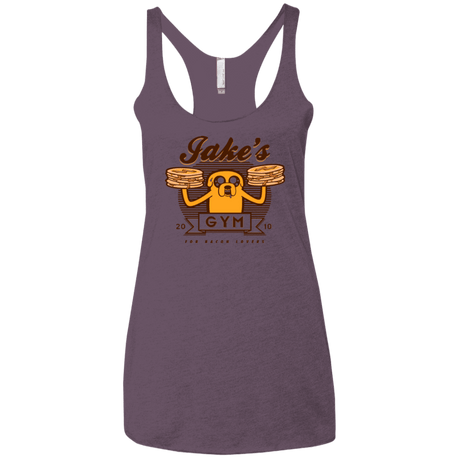 T-Shirts Vintage Purple / X-Small Bacon lovers gym Women's Triblend Racerback Tank