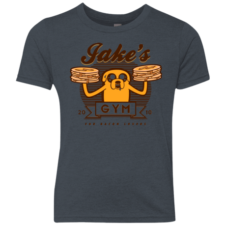 T-Shirts Vintage Navy / YXS Bacon lovers gym Youth Triblend T-Shirt