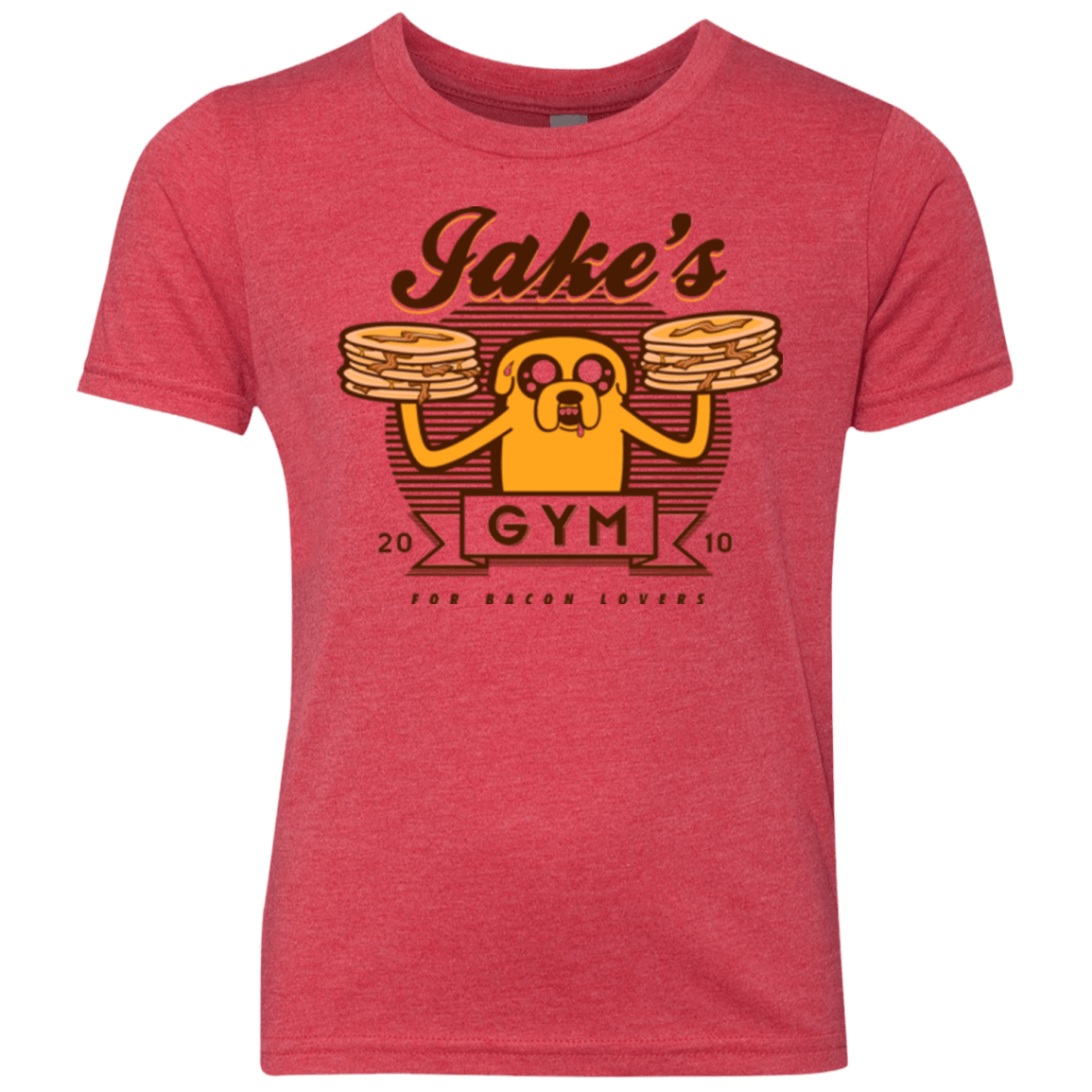 T-Shirts Vintage Red / YXS Bacon lovers gym Youth Triblend T-Shirt