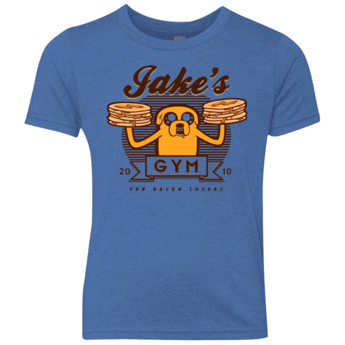T-Shirts Vintage Royal / YXS Bacon lovers gym Youth Triblend T-Shirt