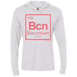 T-Shirts Heather White / X-Small Baconium Triblend Long Sleeve Hoodie Tee