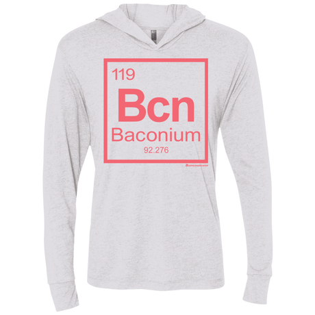 T-Shirts Heather White / X-Small Baconium Triblend Long Sleeve Hoodie Tee