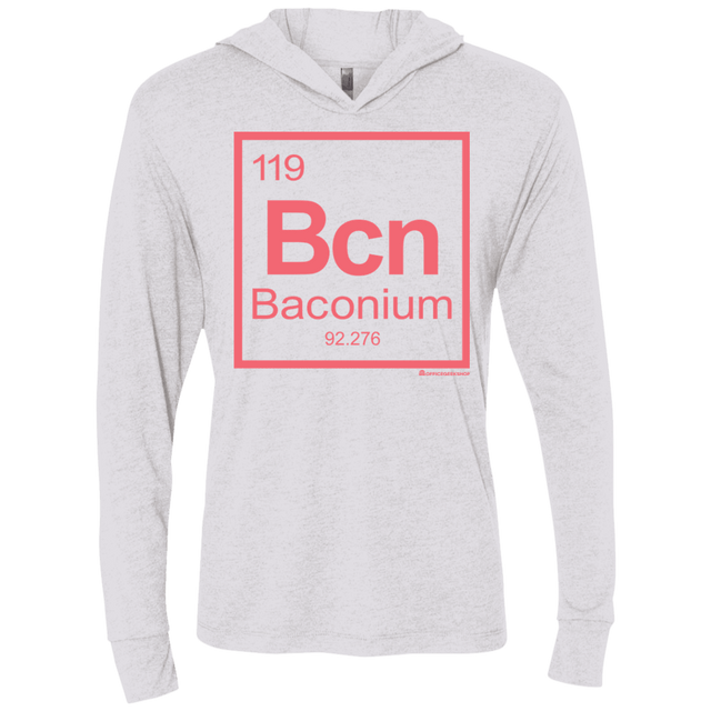 T-Shirts Heather White / X-Small Baconium Triblend Long Sleeve Hoodie Tee