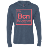 T-Shirts Indigo / X-Small Baconium Triblend Long Sleeve Hoodie Tee