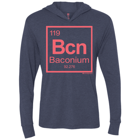 T-Shirts Vintage Navy / X-Small Baconium Triblend Long Sleeve Hoodie Tee