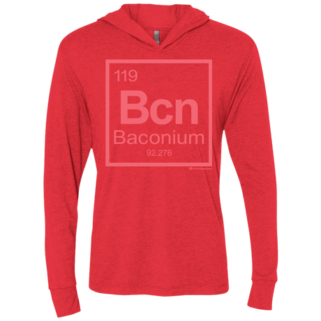 T-Shirts Vintage Red / X-Small Baconium Triblend Long Sleeve Hoodie Tee