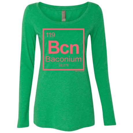 T-Shirts Envy / Small Baconium Women's Triblend Long Sleeve Shirt