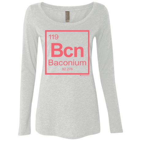 T-Shirts Heather White / Small Baconium Women's Triblend Long Sleeve Shirt