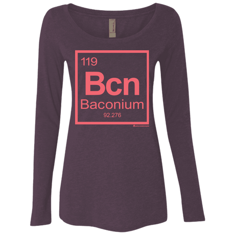 T-Shirts Vintage Purple / Small Baconium Women's Triblend Long Sleeve Shirt