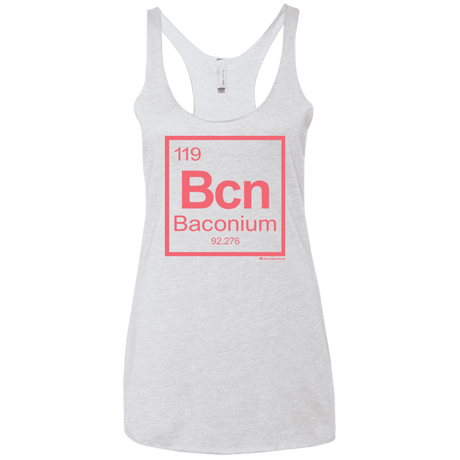 T-Shirts Heather White / X-Small Baconium Women's Triblend Racerback Tank