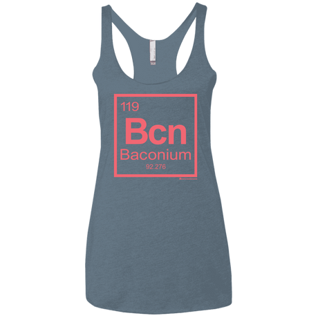 T-Shirts Indigo / X-Small Baconium Women's Triblend Racerback Tank