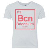 T-Shirts Heather White / YXS Baconium Youth Triblend T-Shirt