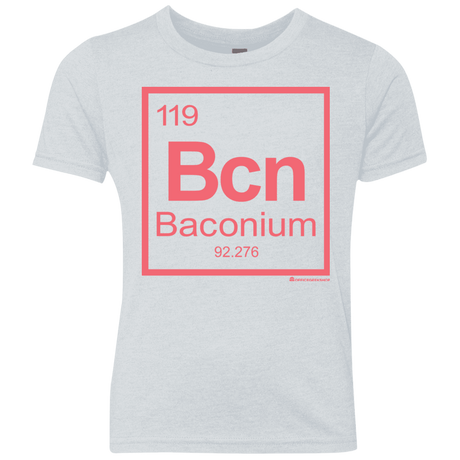 T-Shirts Heather White / YXS Baconium Youth Triblend T-Shirt