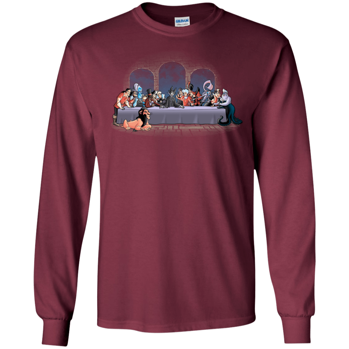 T-Shirts Maroon / S Bad Dinner Men's Long Sleeve T-Shirt