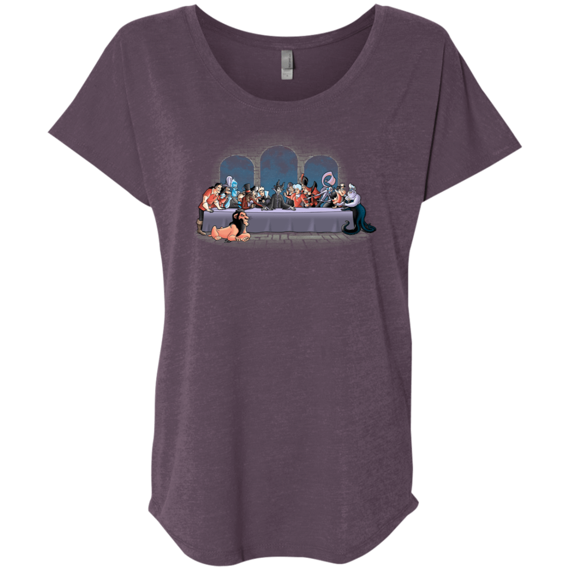 T-Shirts Vintage Purple / X-Small Bad Dinner Triblend Dolman Sleeve