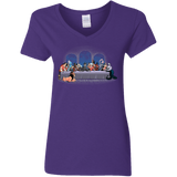 T-Shirts Purple / S Bad Dinner Women's V-Neck T-Shirt