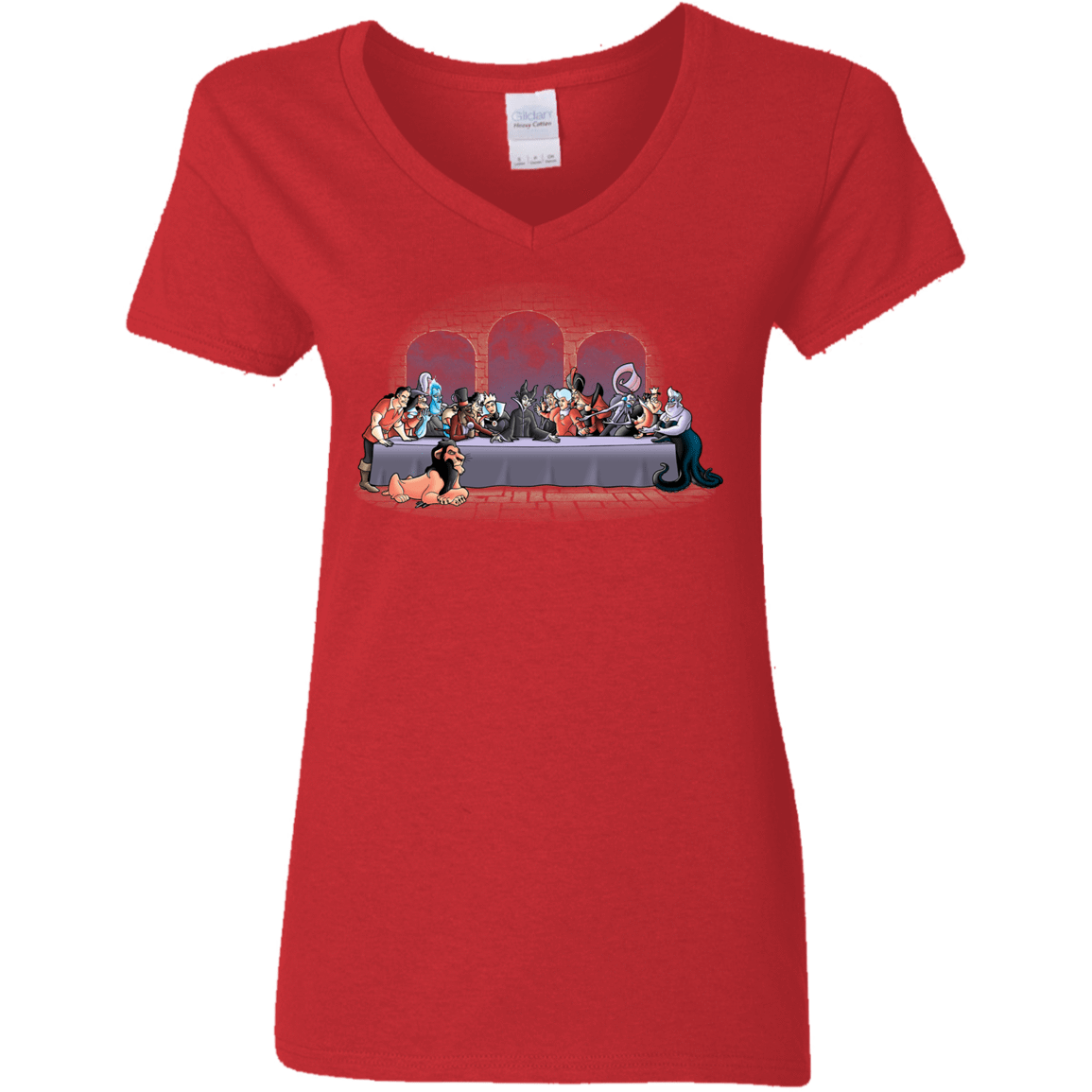 T-Shirts Red / S Bad Dinner Women's V-Neck T-Shirt